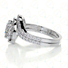 2.00 TCW Round Cut Bridal Set Lab Grown Diamond Ring for Women