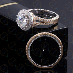 1.00 TCW Round Cut Bridal Set Lab Grown Diamond Ring for Women