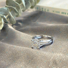 2.00 TCW Round Cut Split Shank Lab Grown Diamond Ring for Women