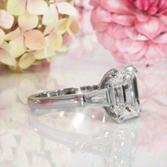 1.80 TCW Emerald Cut Solitaire Lab Grown Diamond Ring for Women