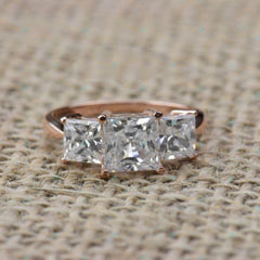 1.20 TCW Princess Cut Solitaire Lab Grown Diamond Ring for Women