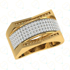 1.40 TCW Round Cut Art Deco Lab Grown Diamond Ring for Women