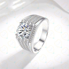 2.00 TCW Round Cut Art Deco Lab Grown Diamond Ring for Women