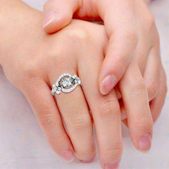 1.00 TCW Round Cut Twisted Lab Grown Diamond Ring for Women