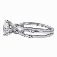 1.30 TCW Round Cut Bridal Set Lab Grown Diamond Ring for Women