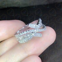 1.20 TCW Round Cut Twisted Lab Grown Diamond Ring for Women