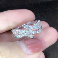 1.20 TCW Round Cut Twisted Lab Grown Diamond Ring for Women