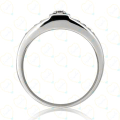 Round Cut Solitaire With Accents Lab Grown Diamond Ring for Women