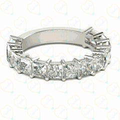 13.00 TCW Princess Cut Eternity Lab Grown Diamond Ring for Women