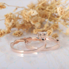 1.00 TCW Heart Cut Bridal Set Lab Grown Diamond Ring for Women