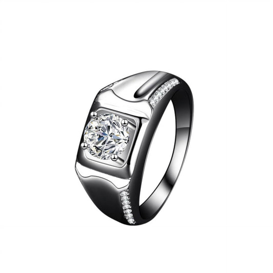 1.00 TCW Round Cut Solitaire With Accents Lab Grown Diamond Ring for Women