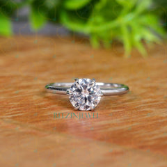 1.00 TCW Round Cut Bridal Set Lab Grown Diamond Ring for Women