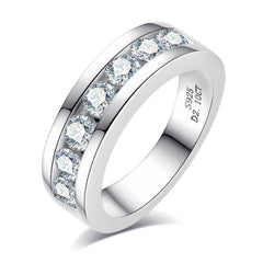 1.80 TCW Round Cut Eternity Lab Grown Diamond Ring for Women