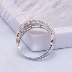 1.40 TCW Round Cut Eternity Lab Grown Diamond Ring for Women