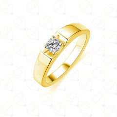 0.90 TCW Round Cut Solitaire Lab Grown Diamond Ring for Women