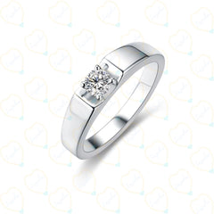 0.90 TCW Round Cut Solitaire Lab Grown Diamond Ring for Women