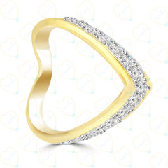 0.40 TCW Round Cut Eternity Lab Grown Diamond Ring for Women