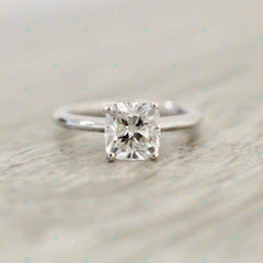 2.00 TCW Cushion Cut Solitaire Lab Grown Diamond Ring for Women