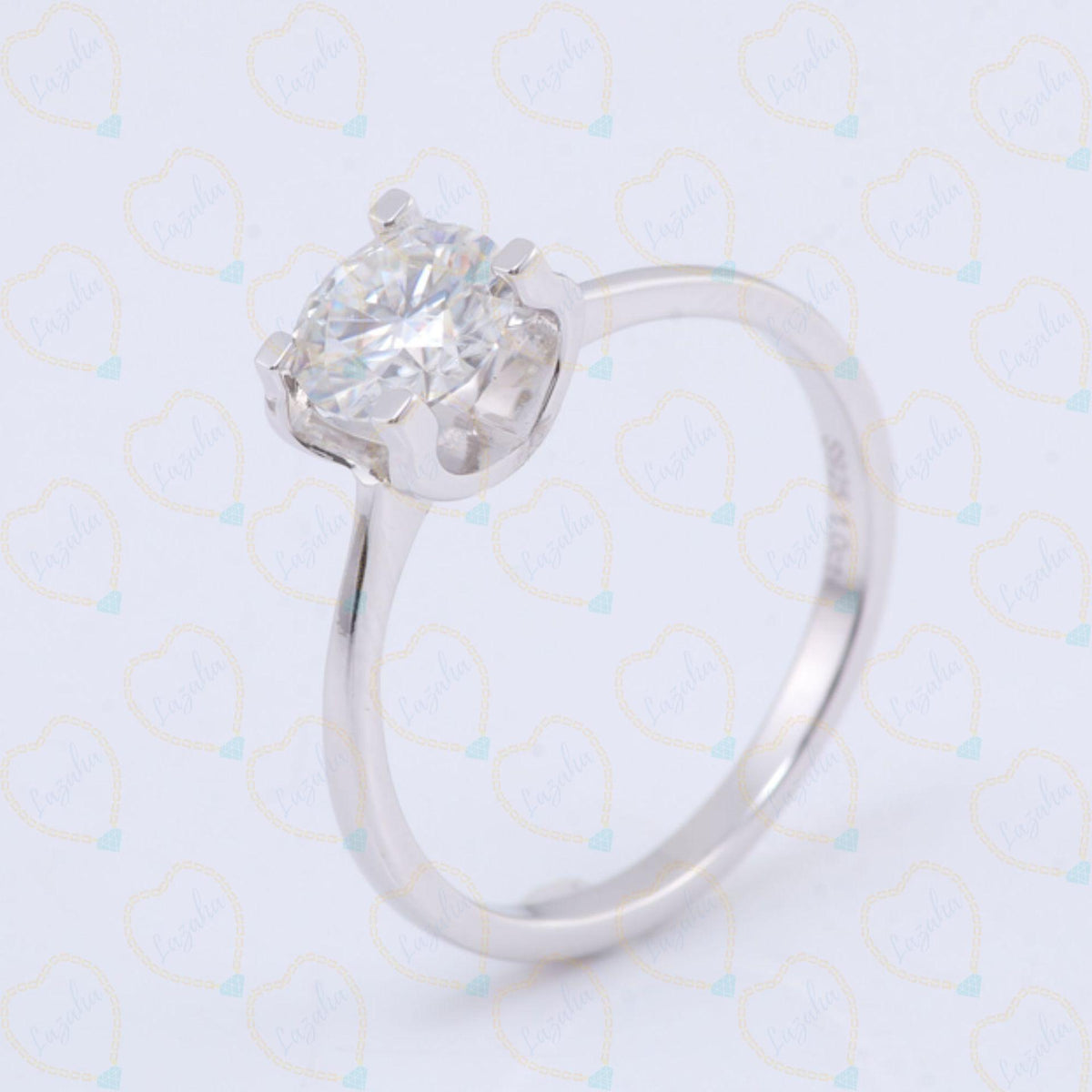 1.00 TCW Round Cut Solitaire Lab Grown Diamond Ring for Women