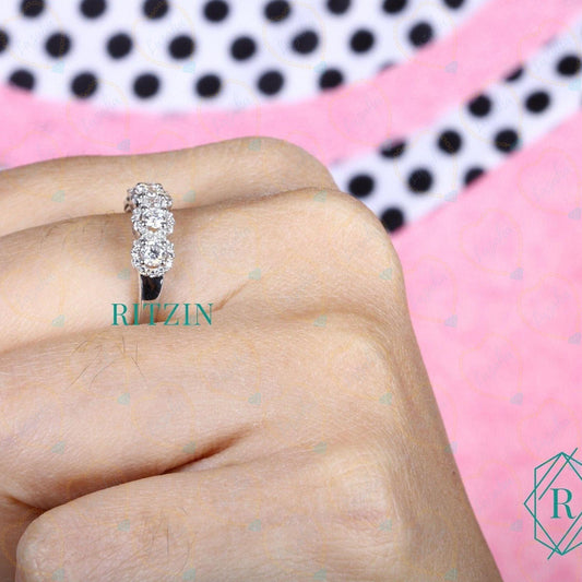 1.25 CTW Round Cut Eternity Lab Grown Diamond Ring for Women