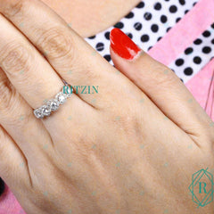 1.25 CTW Round Cut Eternity Lab Grown Diamond Ring for Women