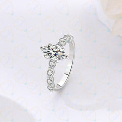 0.80 TCW Round Cut Semi Mount Lab Grown Diamond Ring for Women