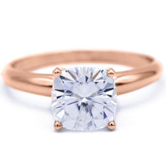 1.50 TCW Cushion Cut Solitaire Lab Grown Diamond Ring for Women