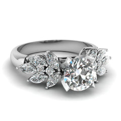 1.30 TCW Round Cut Solitaire With Accents Lab Grown Diamond Ring for Women