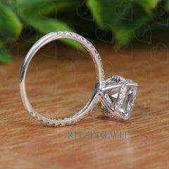 2.50 TCW Cushion Cut Bridal Set Lab Grown Diamond Ring for Women