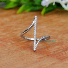 Round Cut Twisted Lab Grown Diamond Ring for Women