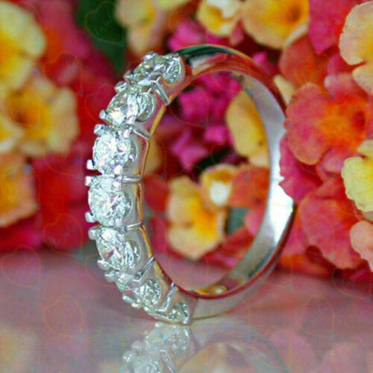 1.80 TCW Round Cut 7 Stone Lab Grown Diamond Ring for Women