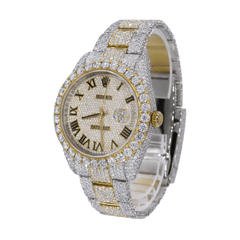 Orologio DJ 41MM Moissanite Diamond Big Stone Bezel Two-Tone 22CT