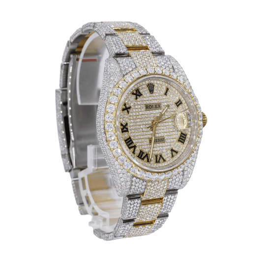 Orologio DJ 41MM Moissanite Diamond Medium Stone Bezel Two-Tone 22CT