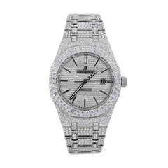 AP Stainless Steel 41MM Moissanite Diamond Watch 25CT With Two-Tone Option