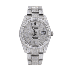 DJ 41MM Moissanite Diamond Medium Stone Bezel Watch 22CT