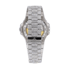 Orologio PT 41MM VVS Moissanite Diamond Two Row Stone Bezel 22CT