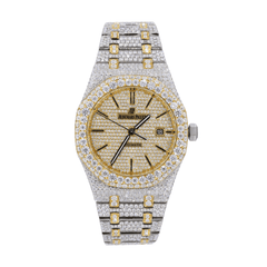 AP Stainless Steel 41MM Moissanite Diamond Watch 25CT With Two-Tone Option