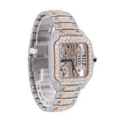 Orologio CS Skeleton 41MM bicolore VVS Moissanite Diamond 20CT