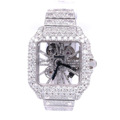 CS Skeleton 41MM VVS Moissanite Diamond Watch 20CT