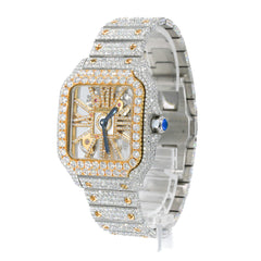 Orologio CS Skeleton Two-Tone 41MM VVS Moissanite Diamond 20CT