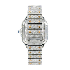 CS Skeleton Two-Tone 41MM VVS Moissanite Diamond Watch 20CT