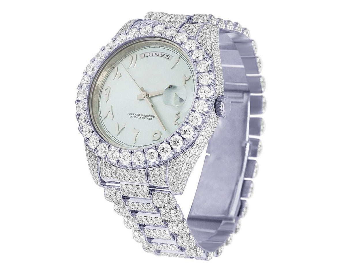 Rolex Watch fully iced out moissanite watch automatic wrist watch for mens