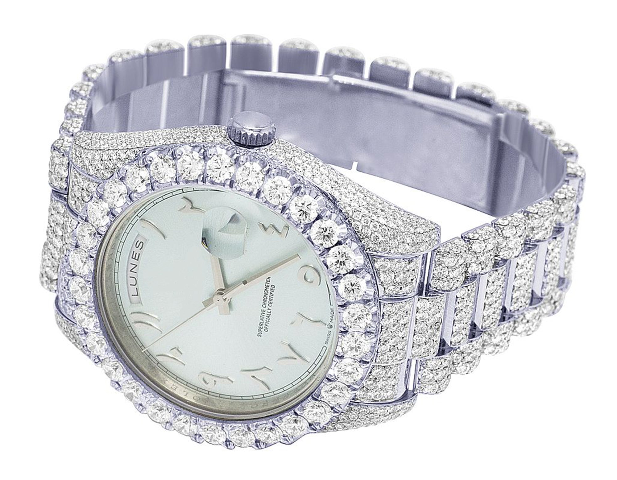 Rolex Watch fully iced out moissanite watch automatic wrist watch for mens