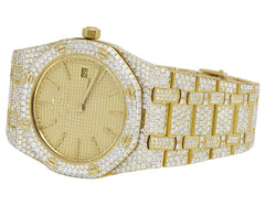 Audemars Piguet Watch mens fully automatic wrist watch moissanite diamond watch with yellow gold plating