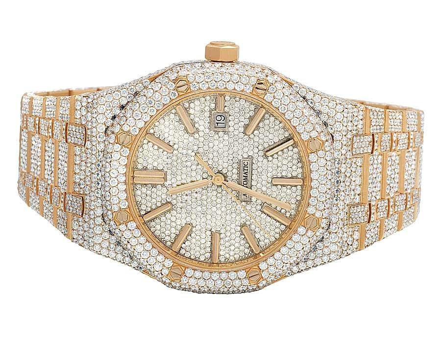 Audemars Piguet Watch round vvs moissanite diamond watch mens wrist watch hip hop watch for gift