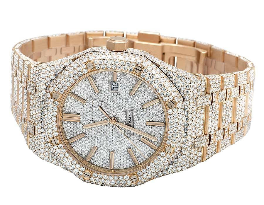 Audemars Piguet Watch round vvs moissanite diamond watch mens wrist watch hip hop watch for gift