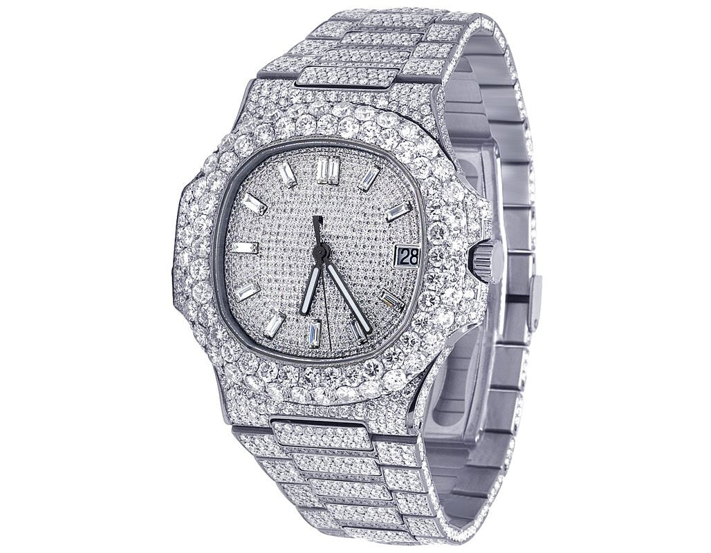 Patek Philippe Watch luxury mens watch bling iced out diamond watch hip hop moissanite watch quartz watch