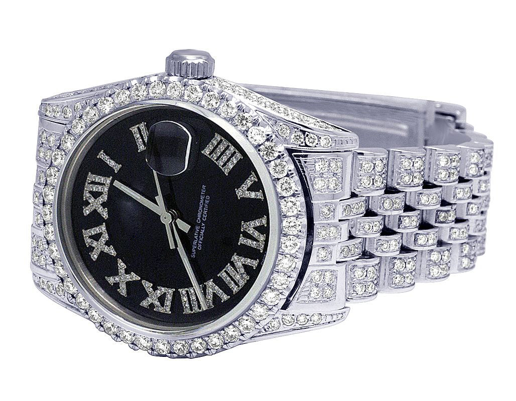 Rolex Watch men iced out moissanite diamond watch handmade stainless steel watch hip hop watch