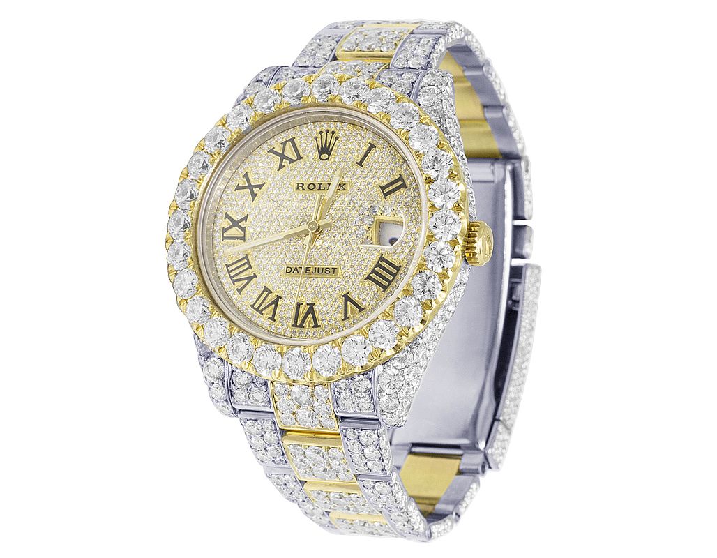 Rolex Watch automatic iced out moissanite watch men 2 tone gold watch hip hop watch