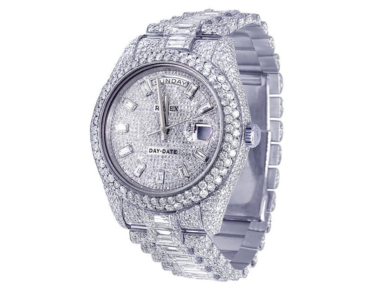 Rolex Watch 42mm iced out moissanite watch men luxury wrist watch bust down watch